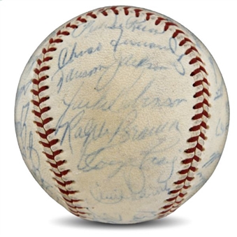 Brooklyn Dodgers 1956 National League Champion Team Signed Baseball from Spring Training with Jackie Robinson, Pee Wee Reese and Duke Snider